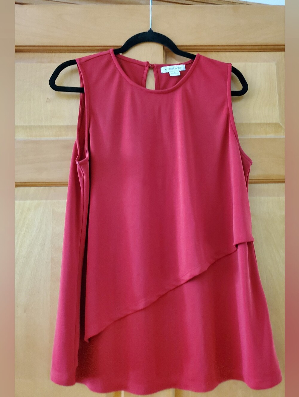 Liz Claiborn Loft Sleeveless Asymmetric Red Layered Dress. Siiz XL